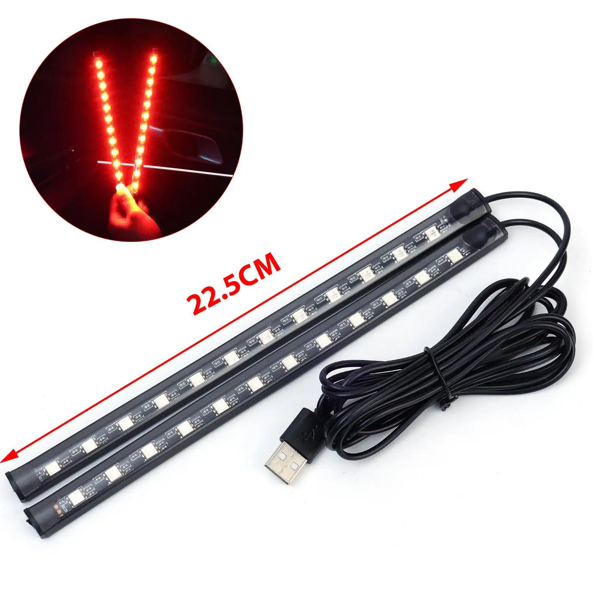 USB Car Ambient Light – Multicolor LED Interior Mood Kit