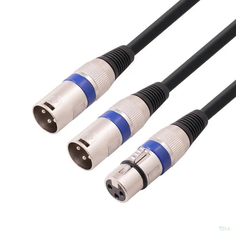 3-Pin XLR Female to Dual XLR Male Y Splitter Cable 0.5M