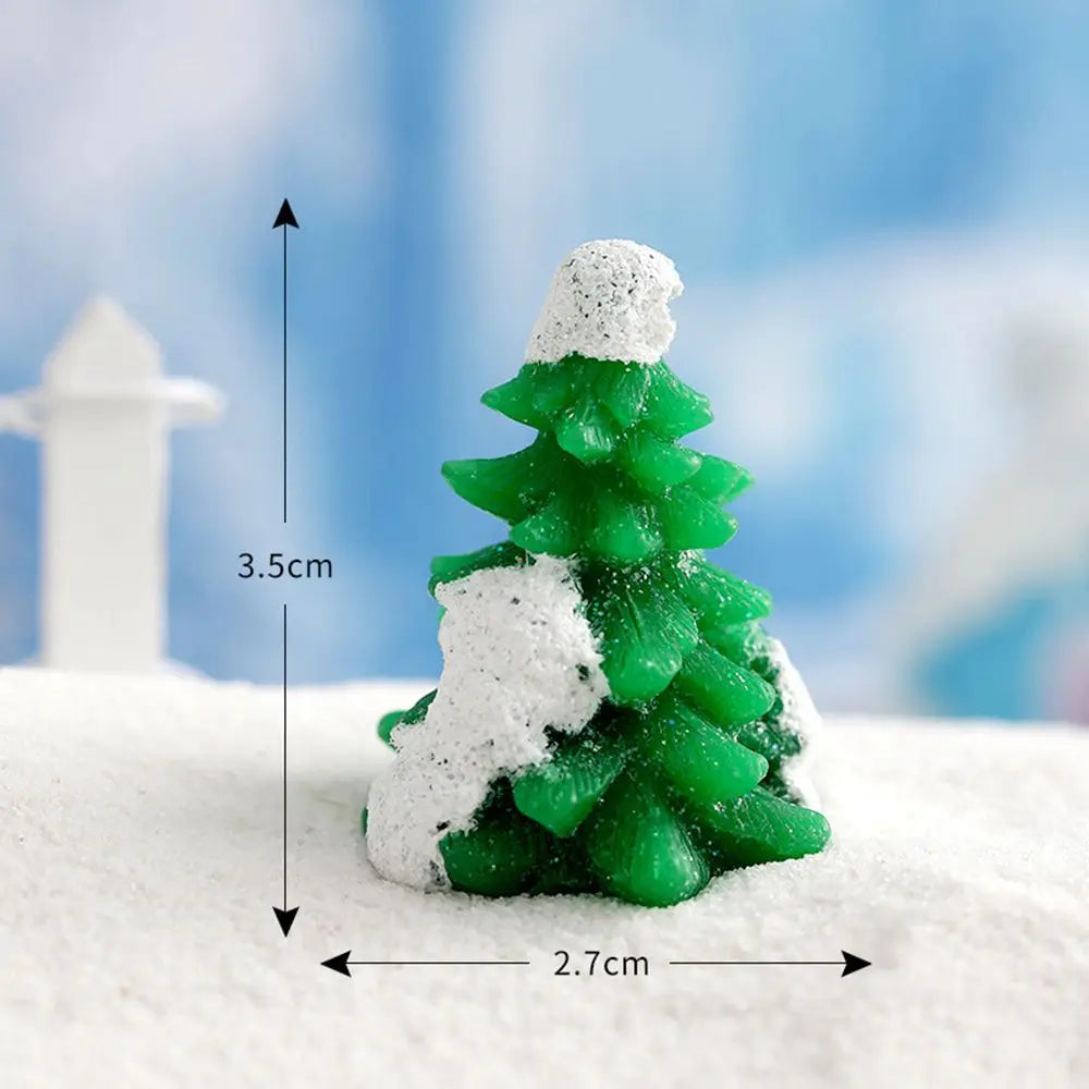 Snowman Bunny Miniature Figurine – Christmas Micro Landscape Décor