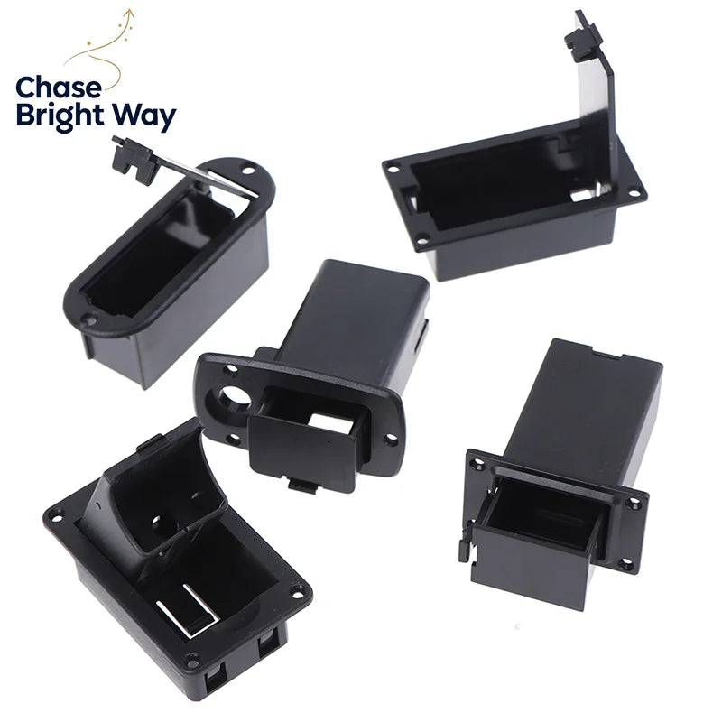 Active Bass Guitar 9V Battery Box Holder with Plug & Cable