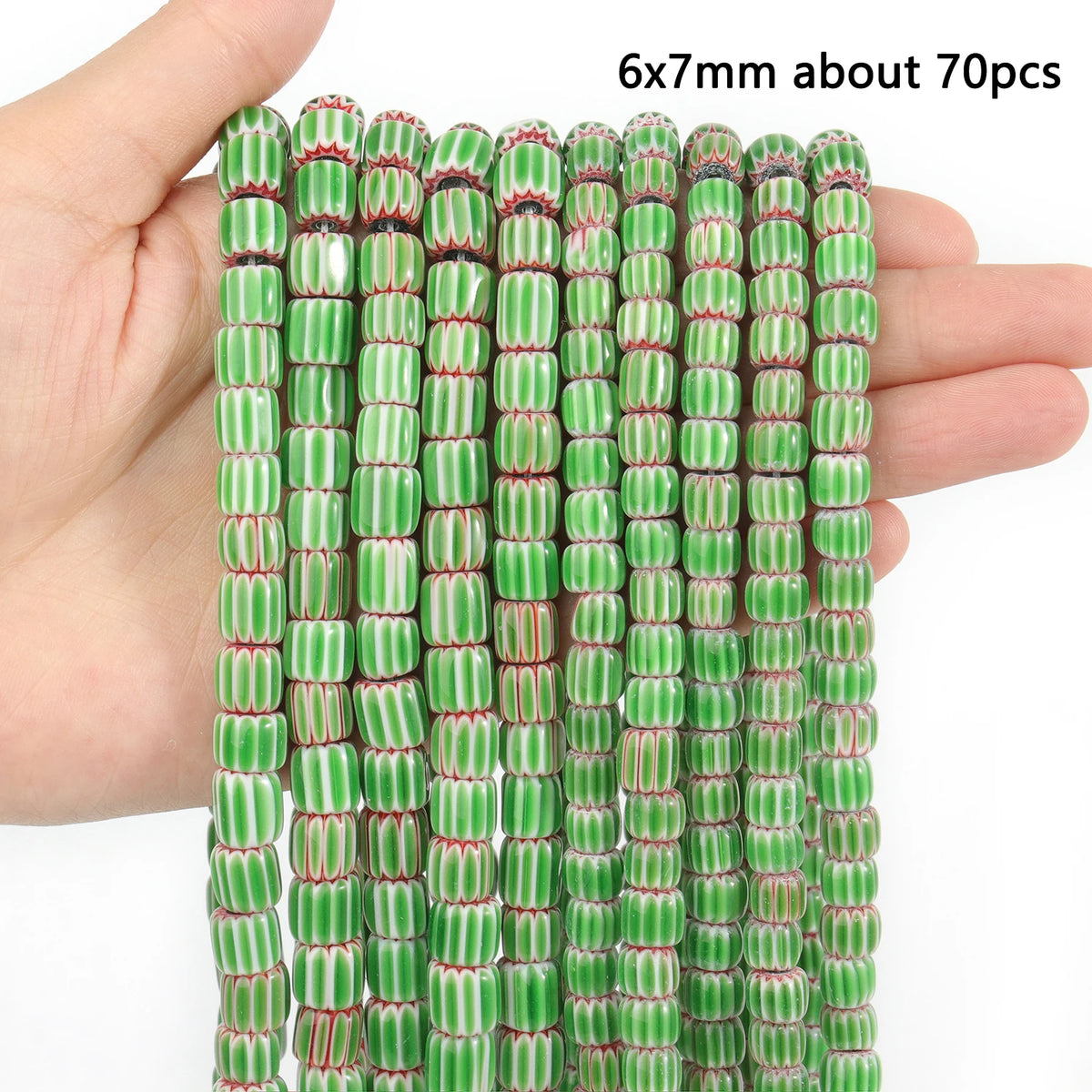 Nepal Lampwork Glass Beads 6mm – Pumpkin Shape DIY Jewelry