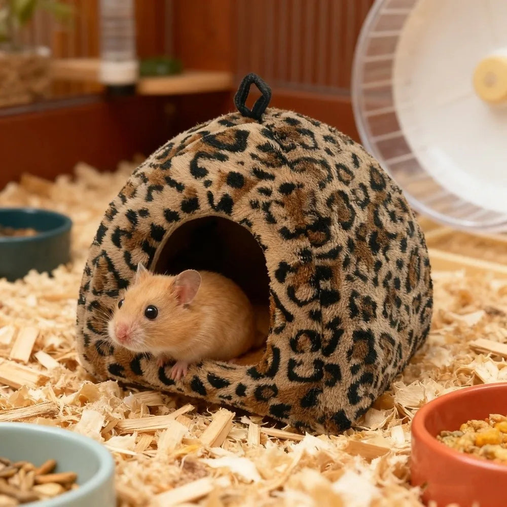 Coral Fleece Hamster Hideaway Bed – Plush Small Pet Nest