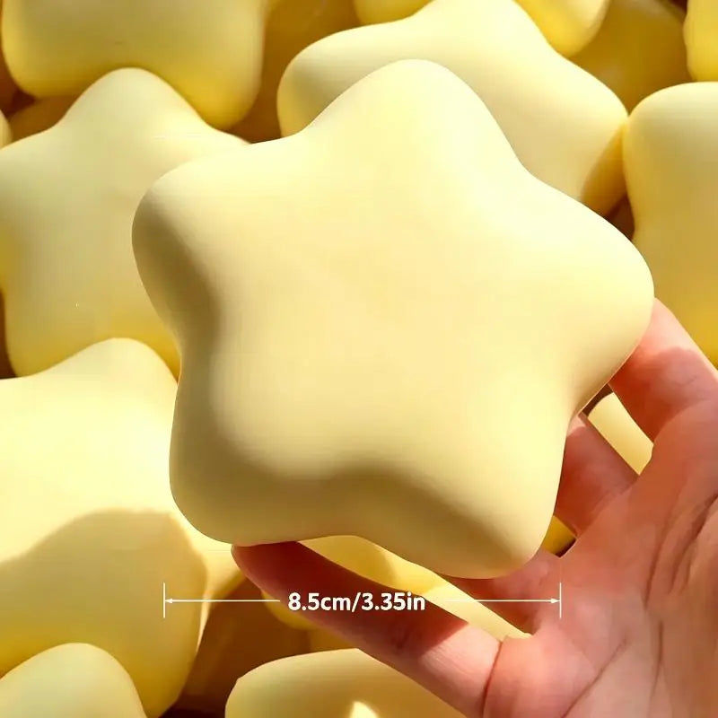 Yellow Star Squeeze Toy – Slow-Rebound PU Desk Fidget Ornament