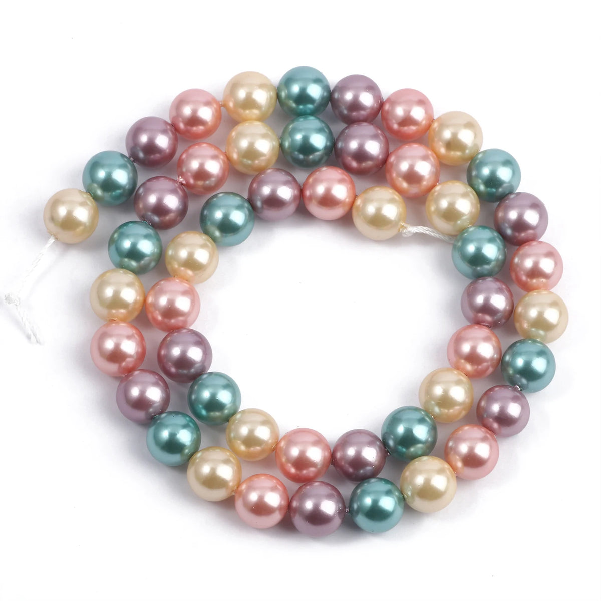 Multicolor Round Shell Pearl Beads for DIY Jewelry Making 6–12mm