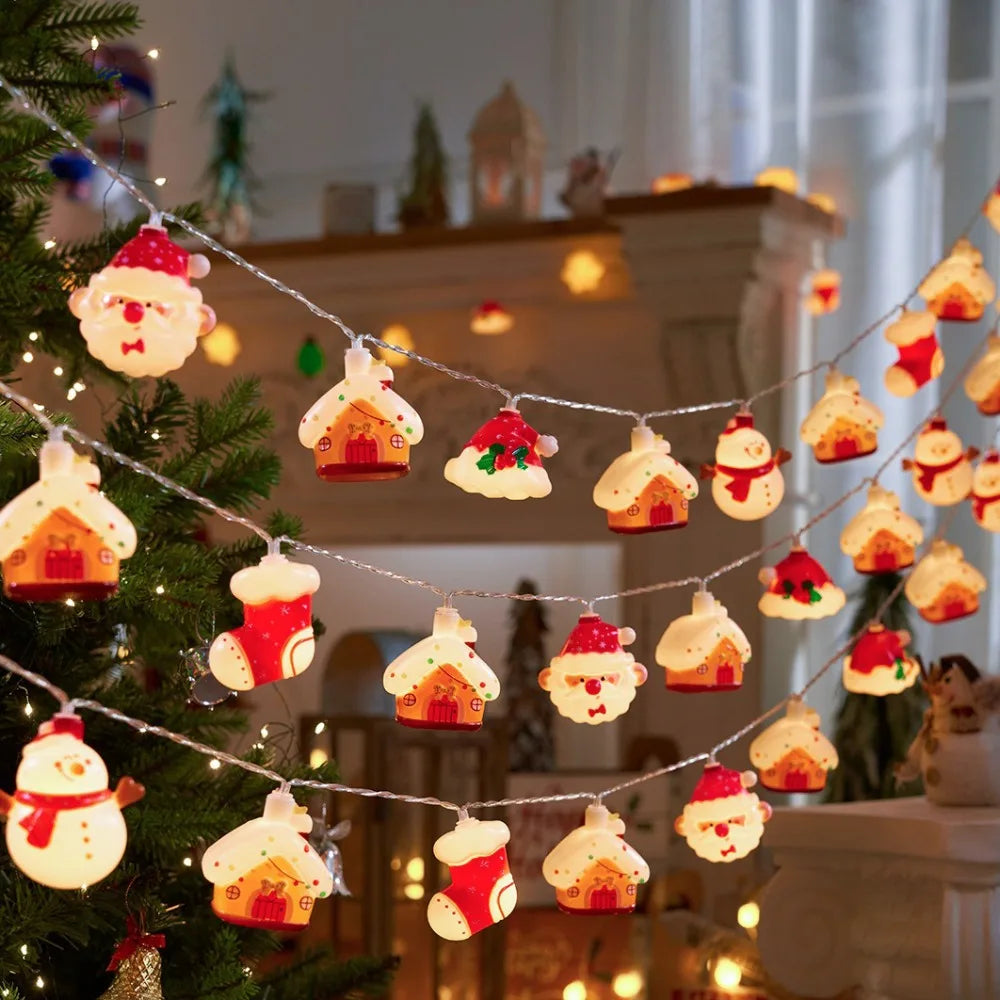 3D Christmas LED String Lights – 20 LED Battery Powered, 3M