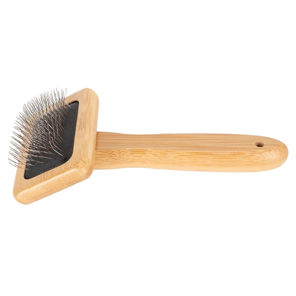 Wooden Handle Macrame Slicker Comb – Wool & Pet Brush