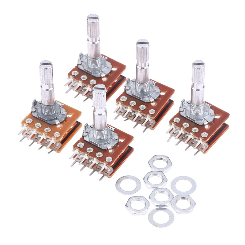 WH148 Dual Channel Potentiometer B50K B100K 8-Pin Flower Shaft