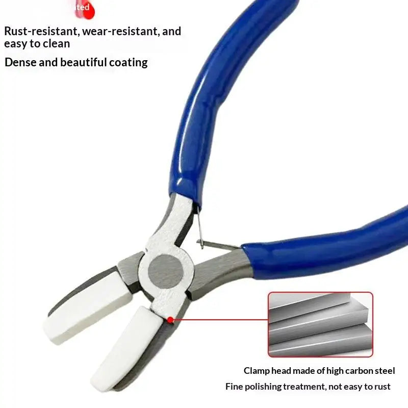 Nylon Jaw Flat Nose Pliers – Carbon Steel Jewelry Making Tool