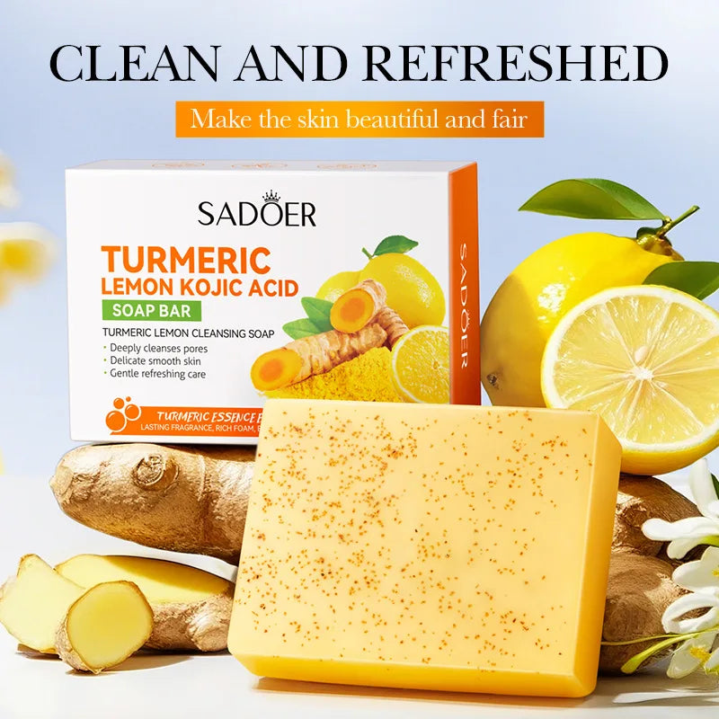 SADOER Turmeric Facial Soap – Cleansing & Moisturizing Bar
