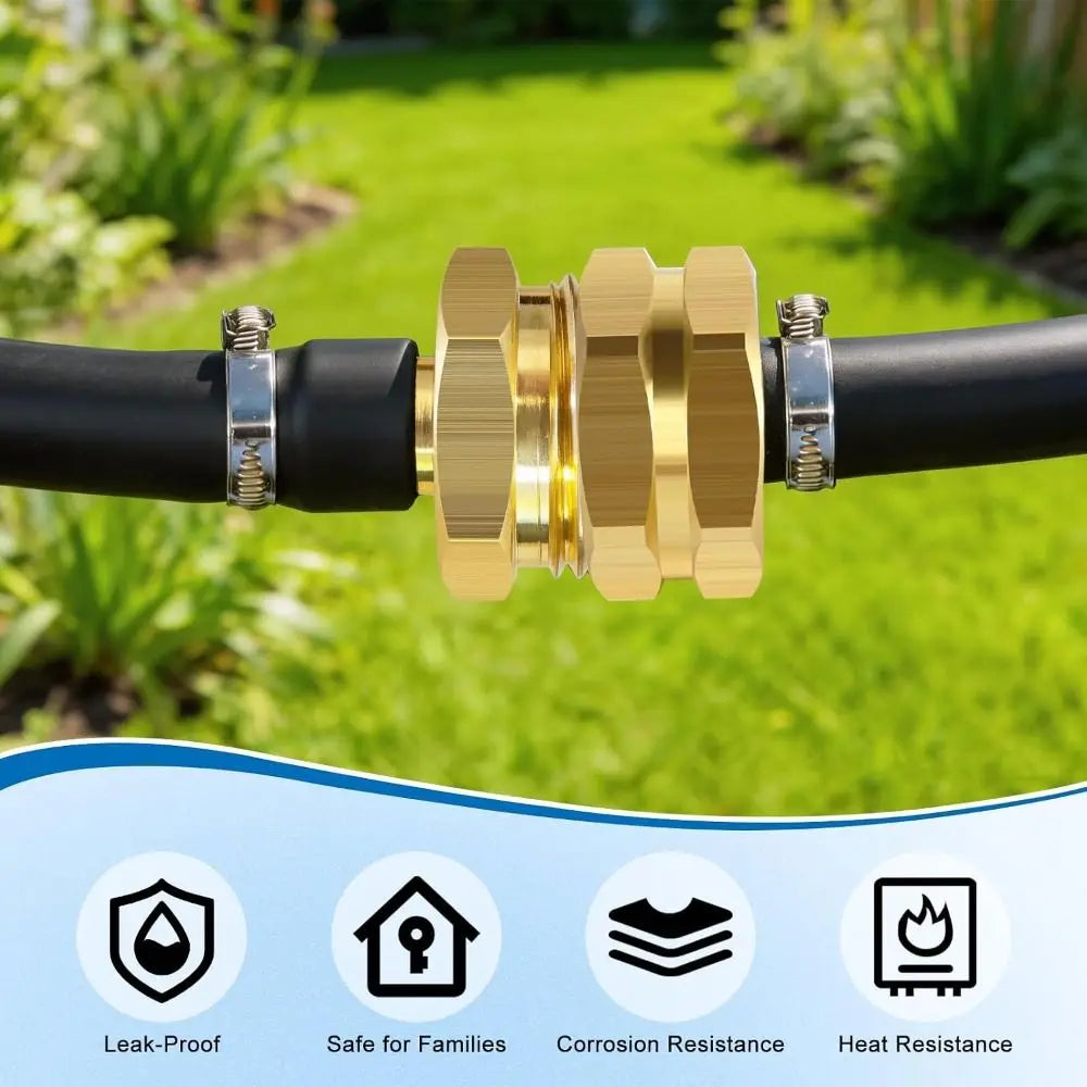 Brass Barb Fitting 3/8"–3/4" x 3/4" GHT Garden Hose Adapter