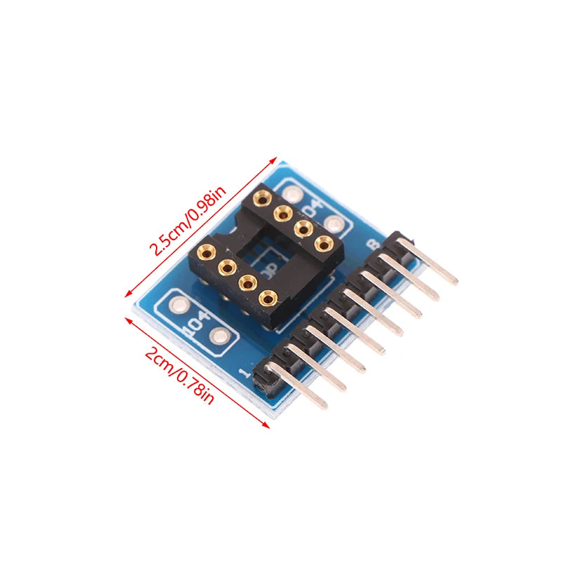 SIP8 to DIP8 Socket Adapter – HIFI Audio Op-Amp Converter