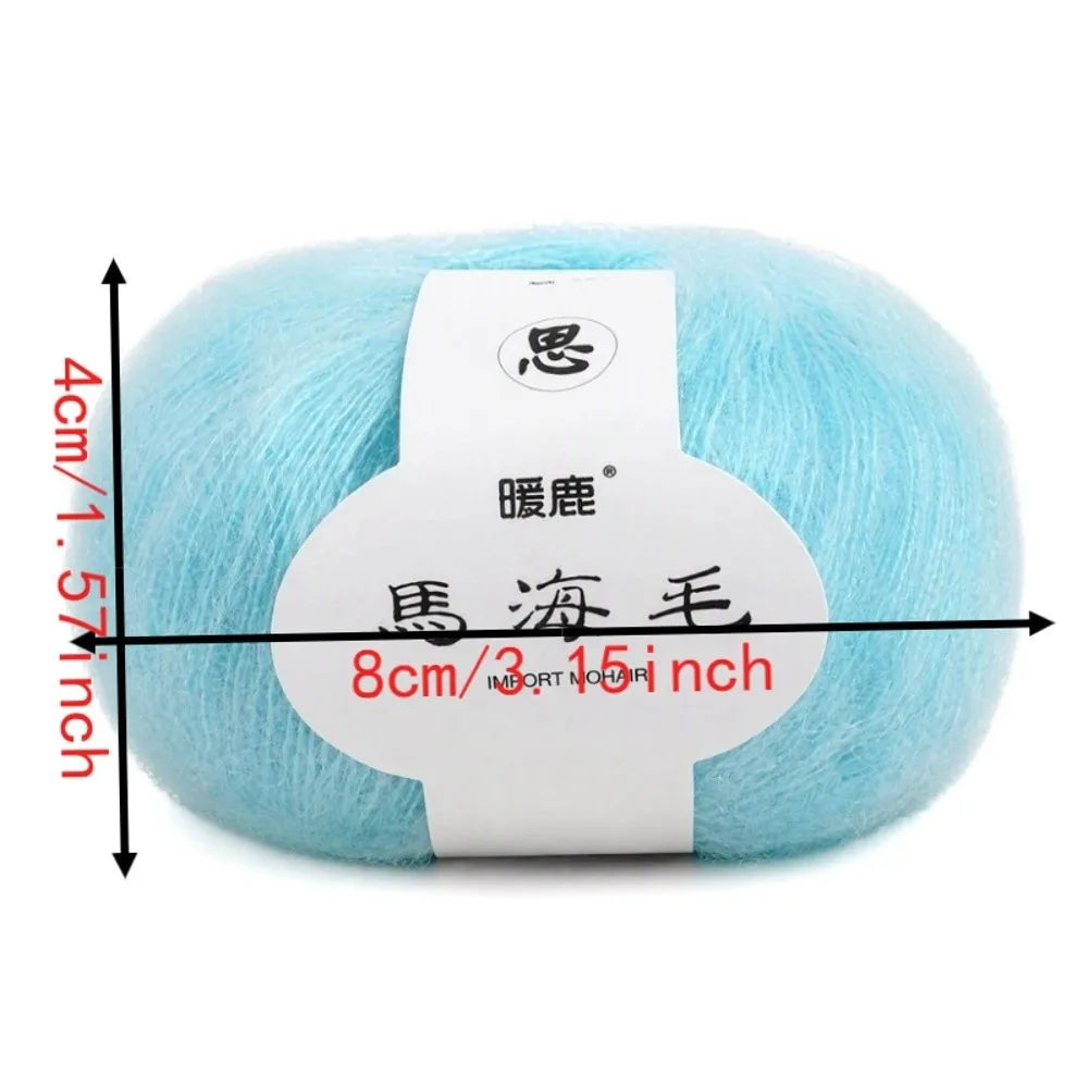 Mohair Wool Blend Knitting Yarn – Soft Angora Multi-Color