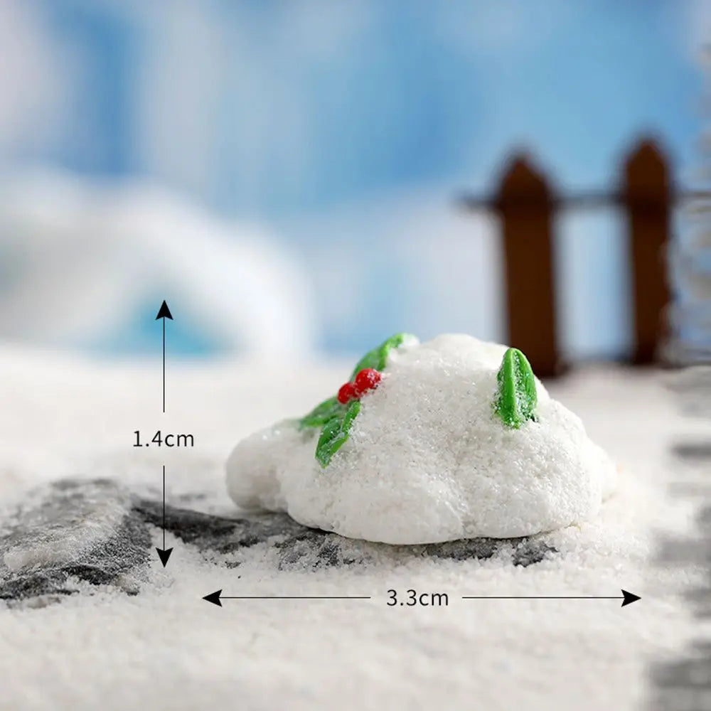 Snowman Bunny Miniature Figurine – Christmas Micro Landscape Décor