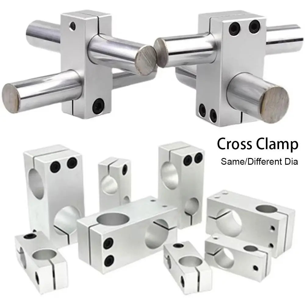 Aluminum Alloy Cross Clamp – Optical Axis Pipe Fixing Bracket