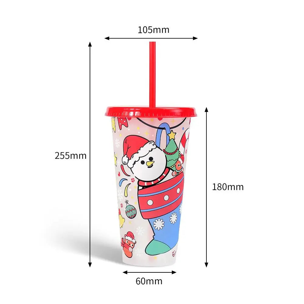 Color Changing Tumbler Cup 710ml – BPA-Free Reusable Straw