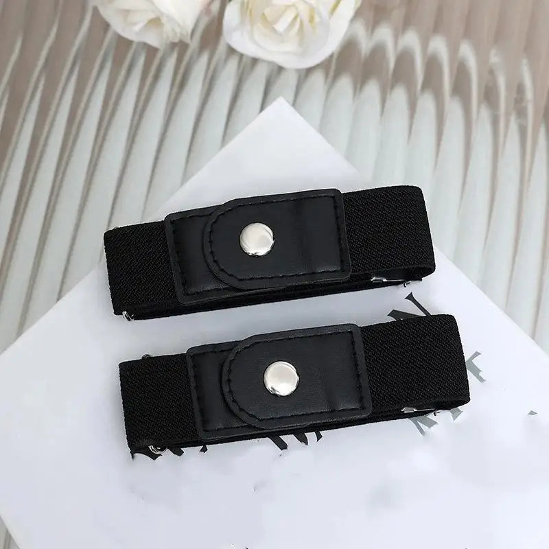 2-Pack No Buckle Elastic Stretch Belt – Unisex Adjustable Waist