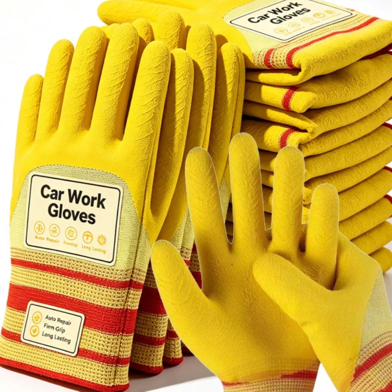 Heavy Duty Tire Rubber Work Gloves – Anti-Slip & Wear Resistant