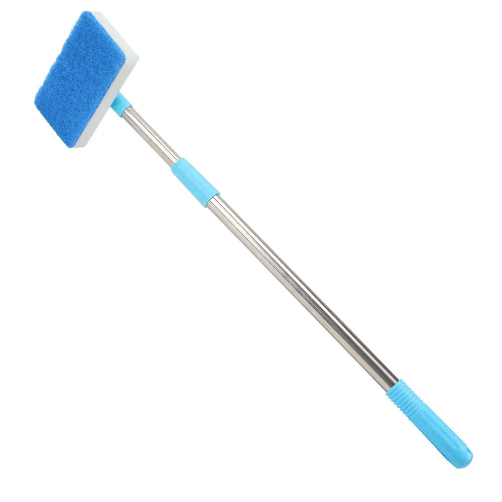 Double-Sided Aquarium Cleaning Brush – Long Handle Tank Scrubber