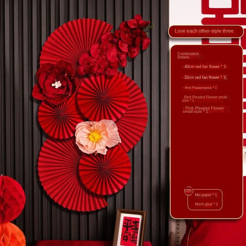 Chinese New Year Paper Flower Backdrop – DIY Red Spring Decor