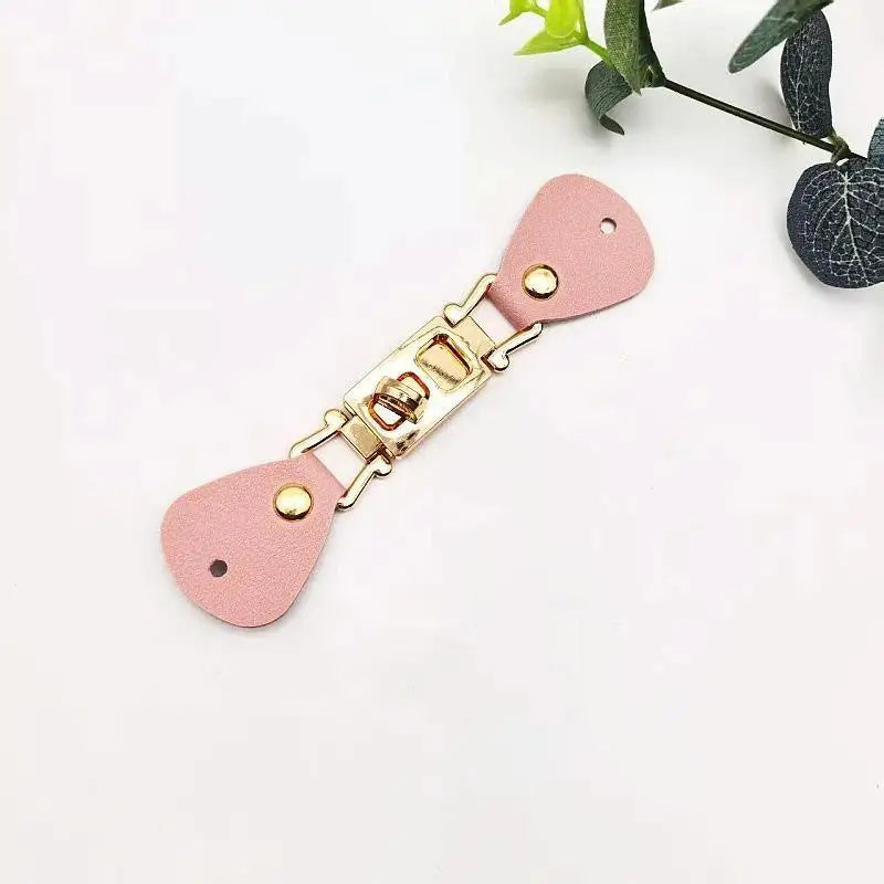 PU Leather Turn Lock Clasp – Golden DIY Bag Hardware