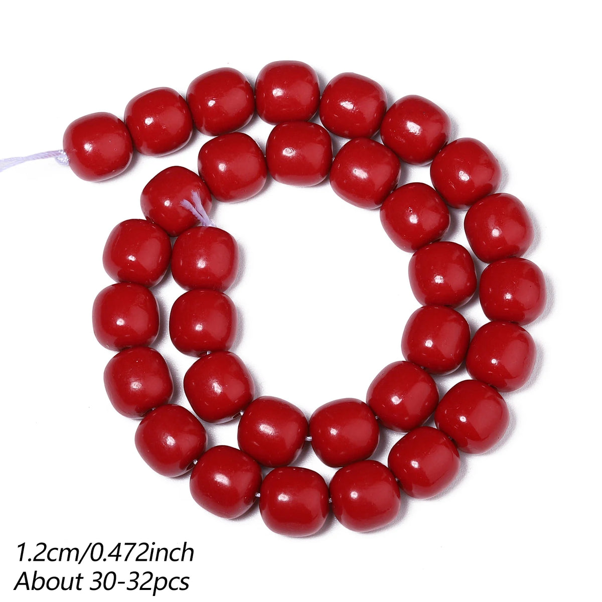 Natural Red Shell Powder Loose Beads – DIY Jewelry Making