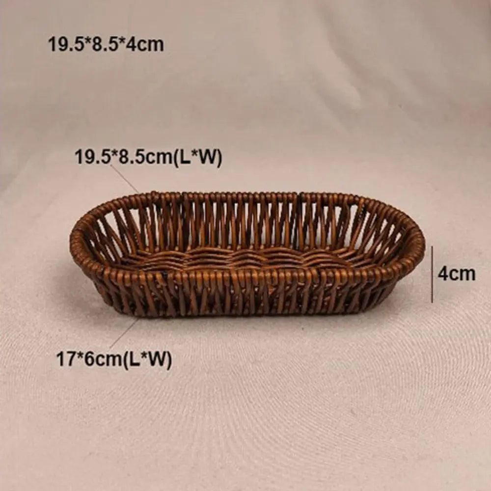 Handwoven Wicker Serving Basket – 6 Styles Bread & Fruit