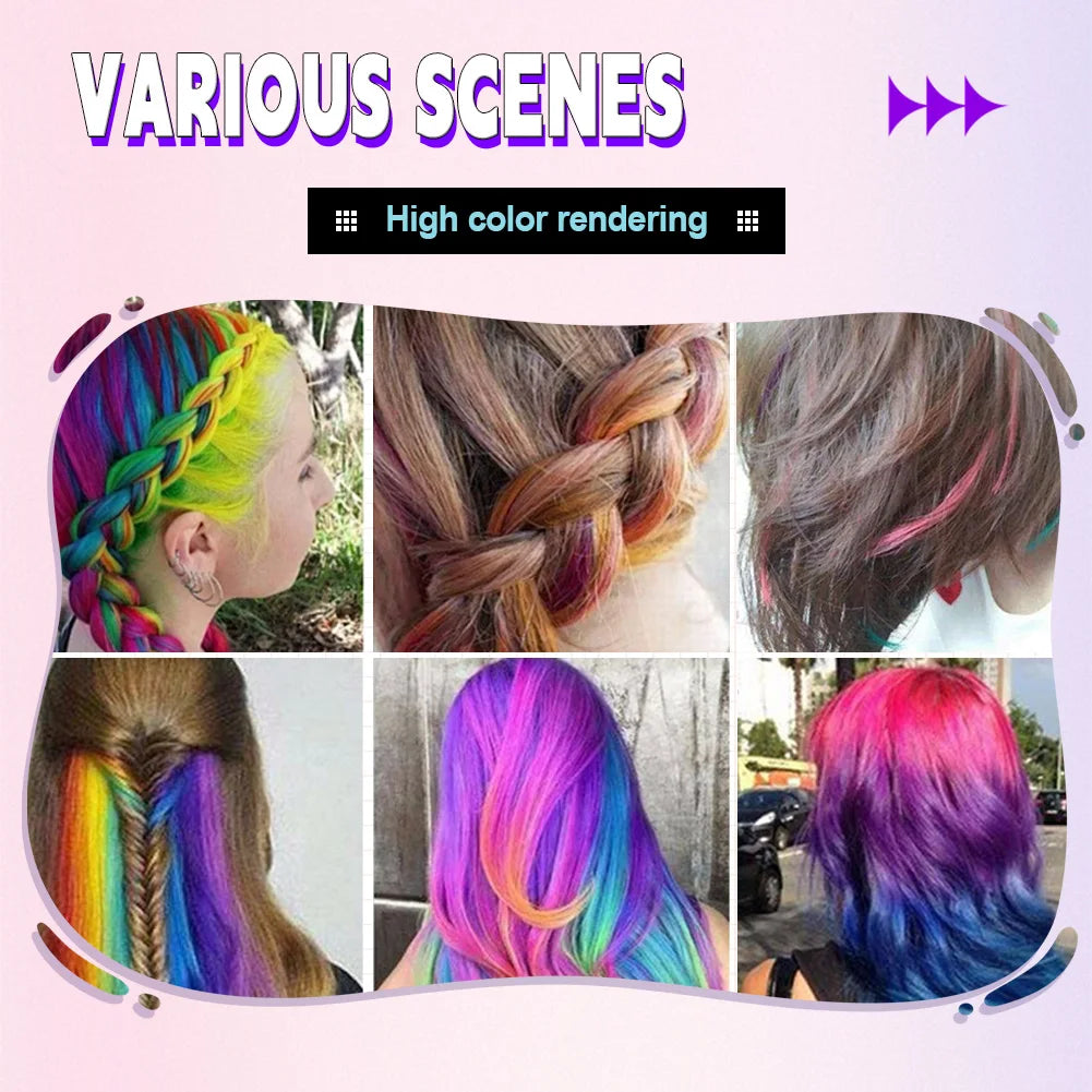 Temporary Hair Color Comb Stick – Washable Hair Chalk