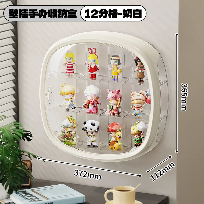 Space Capsule Figurine Display Case with LED Light – 12-Slot