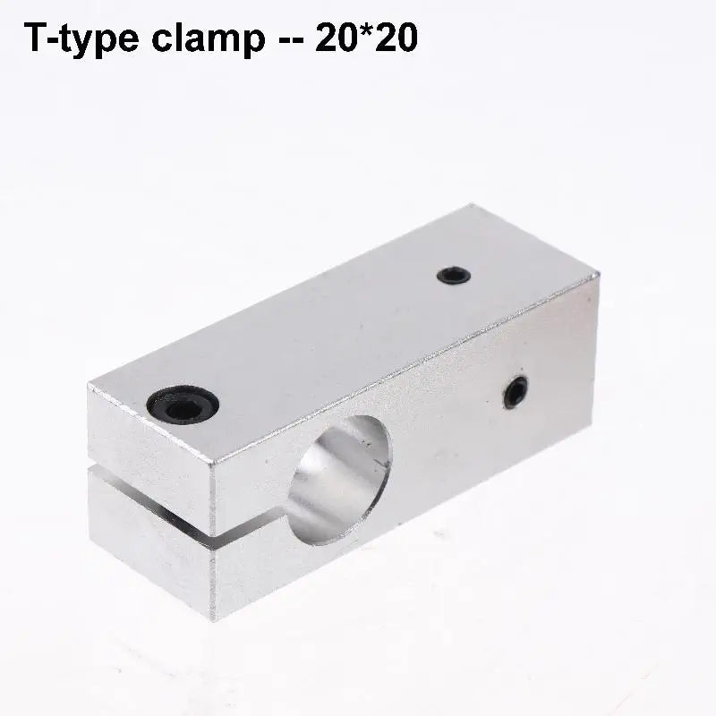 T-Type Optical Axis Cross Block Shaft Clamp | Aluminum Alloy