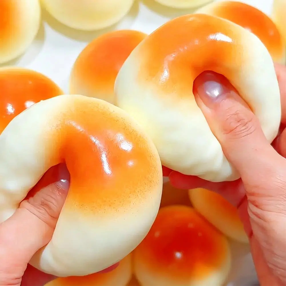 Honey Bread Squishy ASMR Sensory Ball – Soft Rubber Fidget Toy