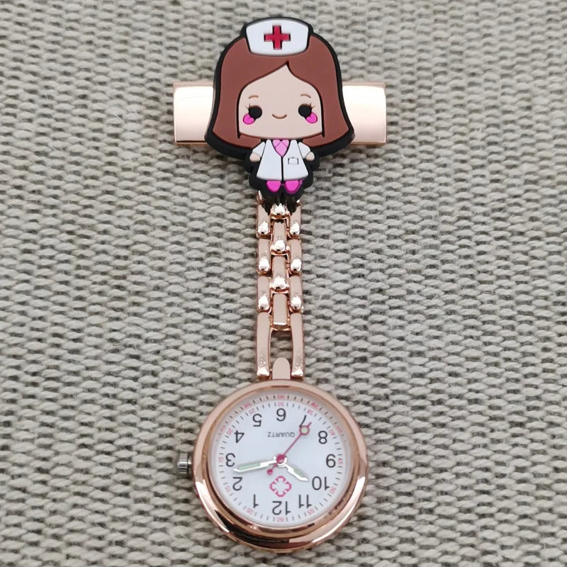 Stethoscope Pin Brooch Nurse FOB Pocket Watch | Quartz