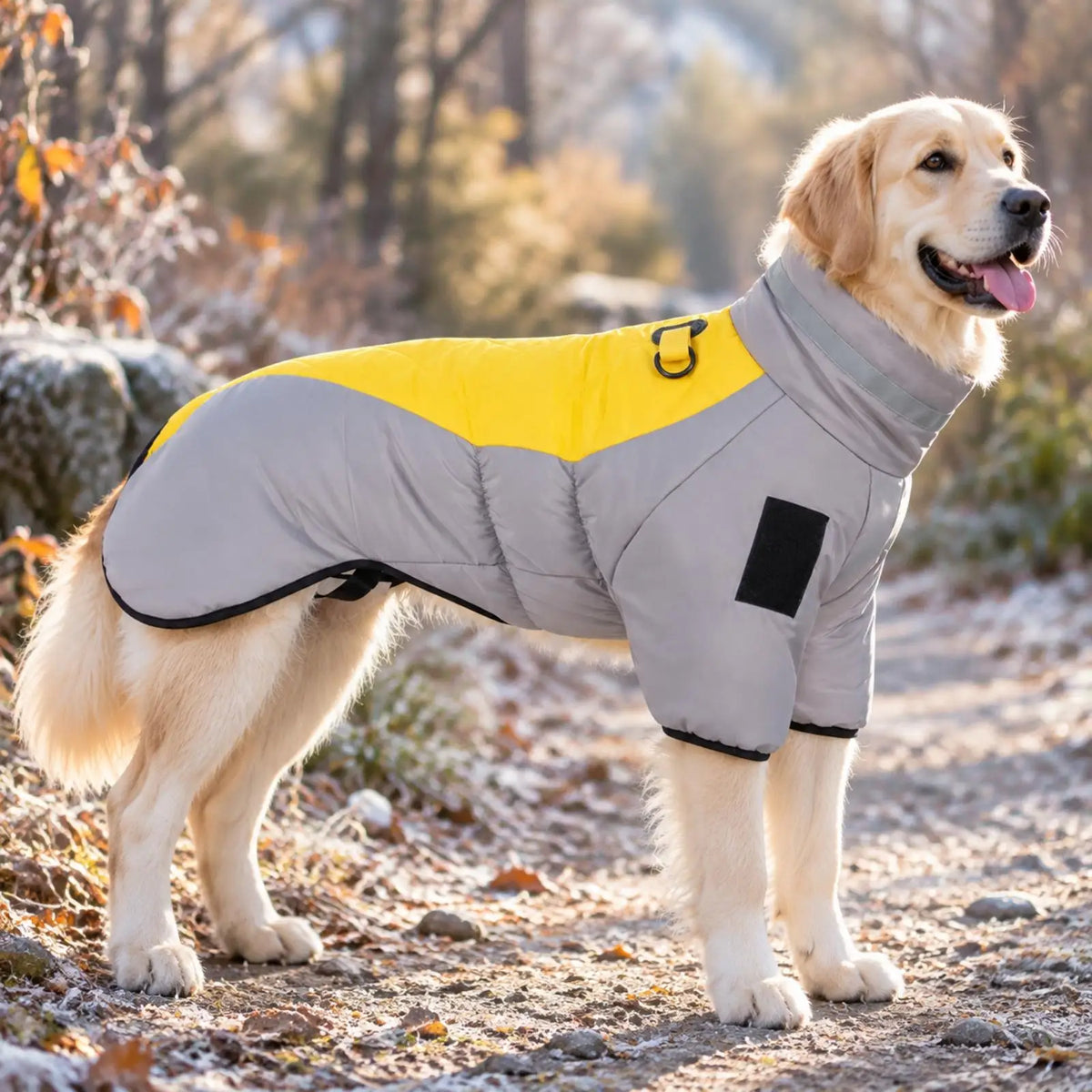 Reflective Quilted Dog Winter Coat – Water-Resistant Jacket