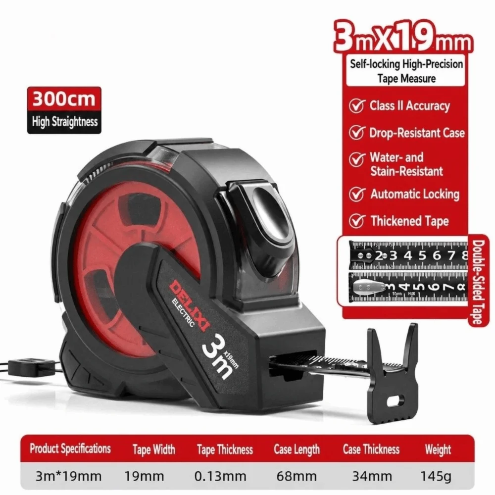 Steel Tape Measure Rubber Shell Double-Sided | 3M–10M