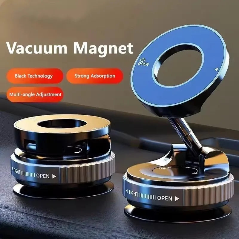 Magnetic Car Phone Mount – 360° Foldable Vacuum Suction Holder