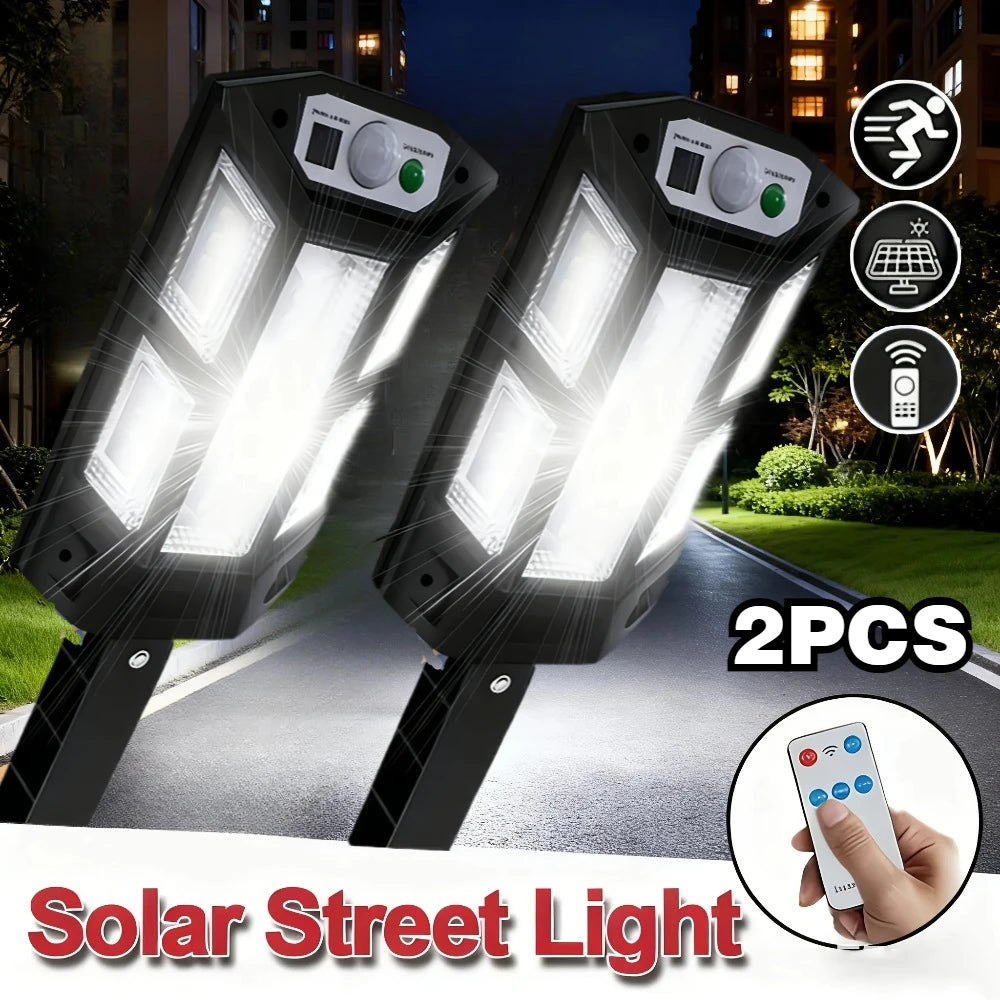 Solar LED Outdoor Light 9900LM – Motion Sensor & IP65 Waterproof