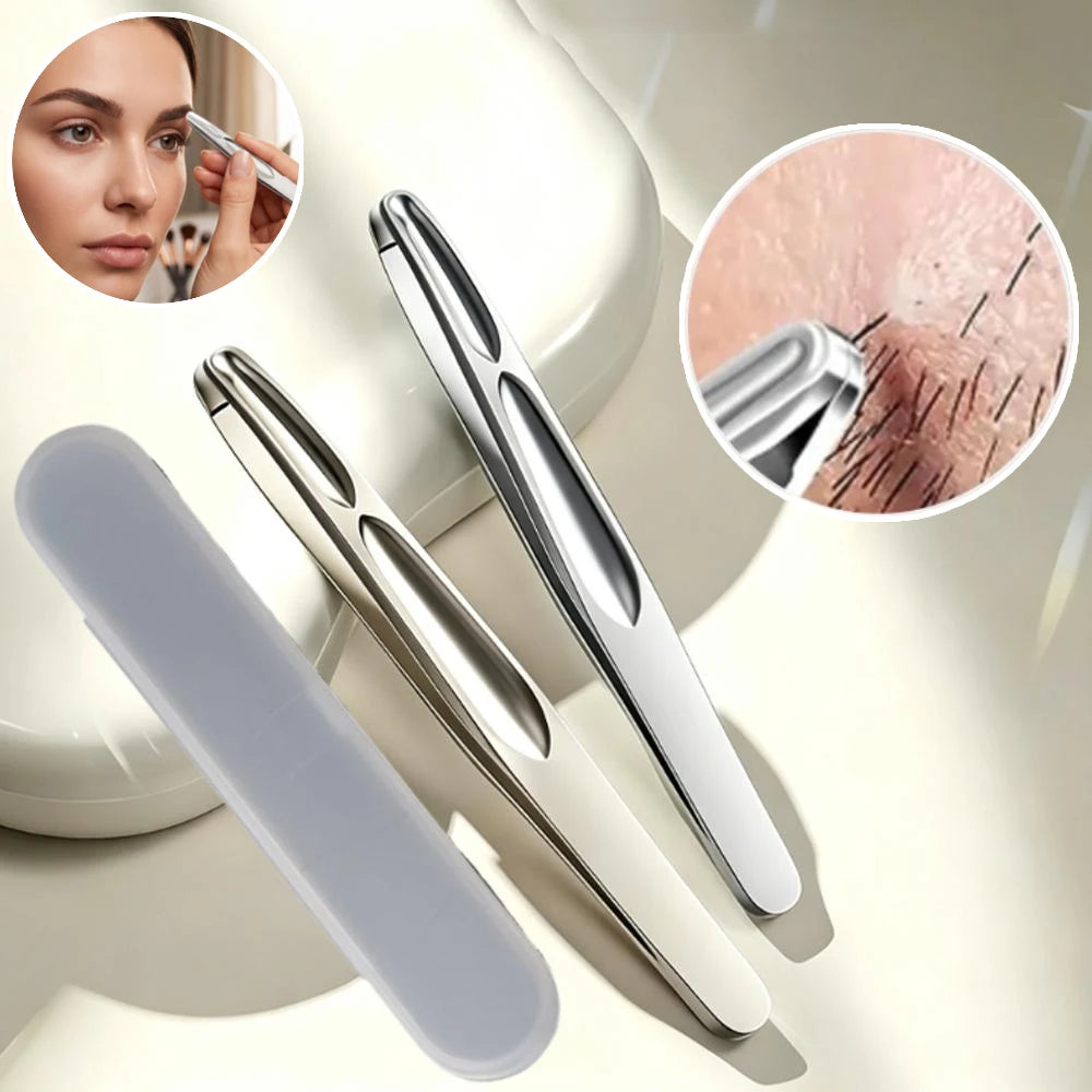 Stainless Steel Precision Tweezers – Eyebrow & Beard Grooming