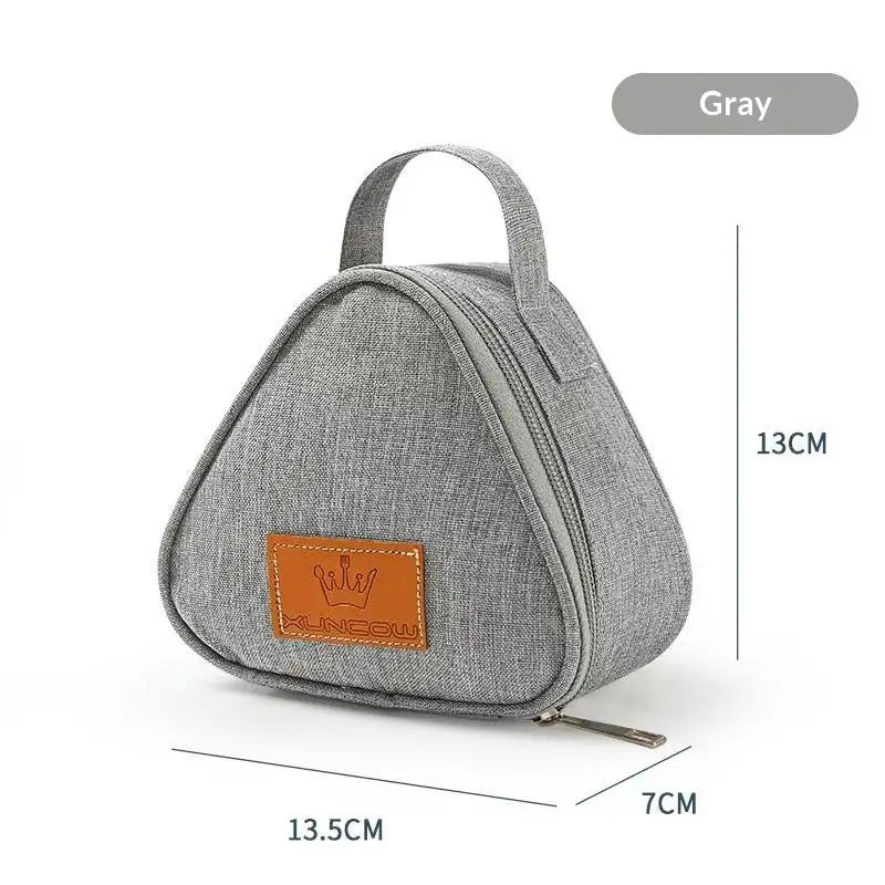 Triangle Insulated Food Bag – Thermal Pouch for Onigiri & Lunch