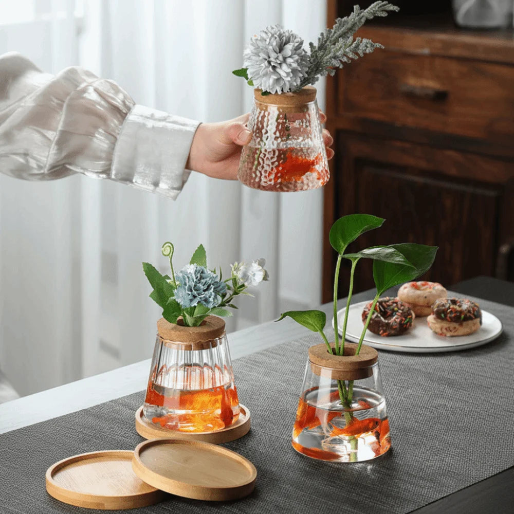 Glass Propagation Vase Rack – Tabletop Water Cultivation Planter