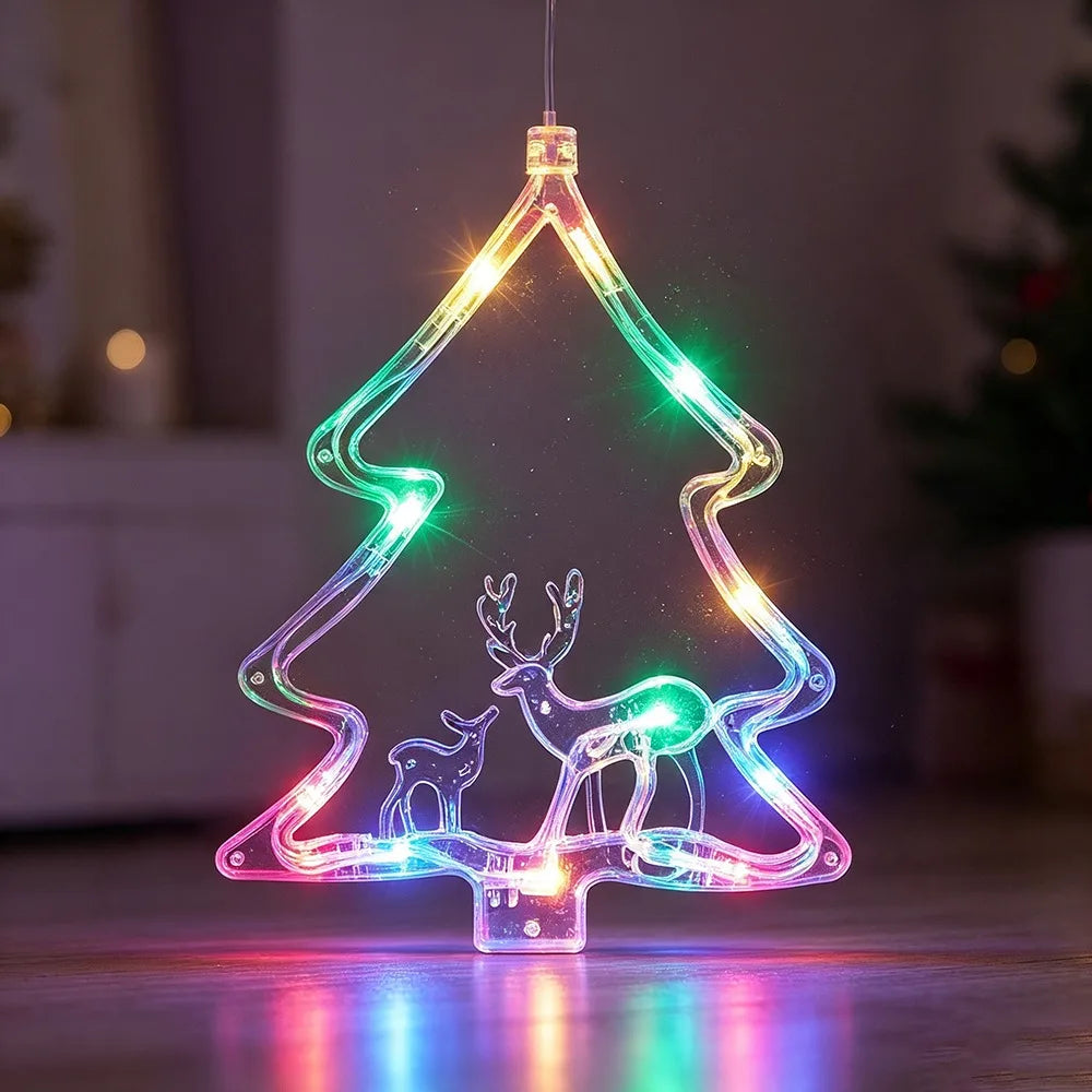 Christmas Santa LED Suction Cup Window Light – Battery Operated