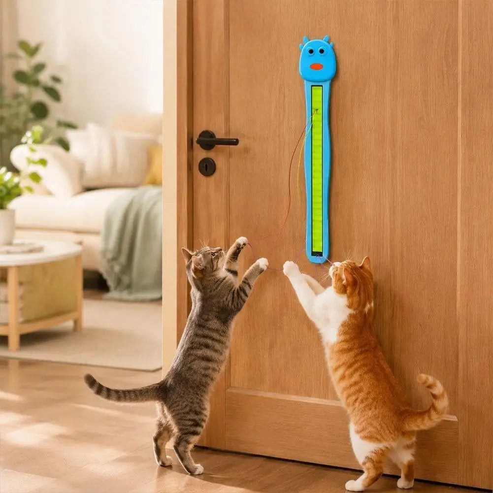 Wall-Mounted Auto Swing Cat Teaser Toy | USB Interactive