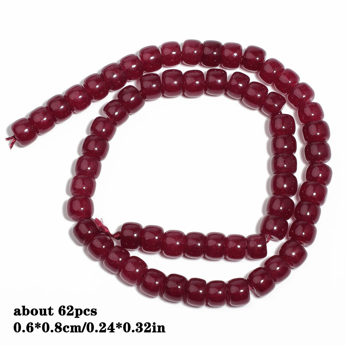 Red Chalcedony Stone Beads – Droplet, Square & Round DIY Jewelry