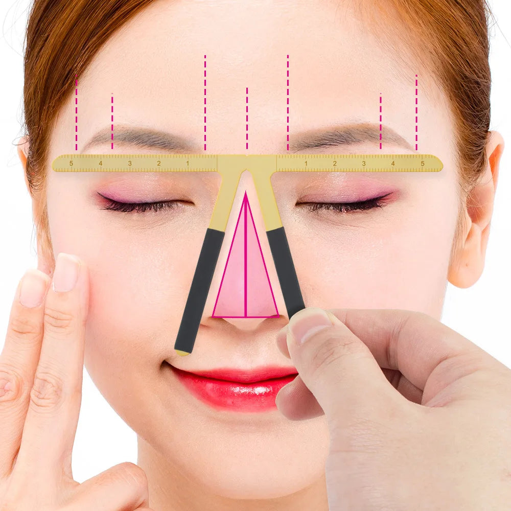 Stainless Steel Microblading Ruler – Eyebrow Tattoo Stencil