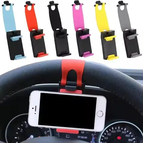 Universal Steering Wheel Car Phone Holder – Clip Mount