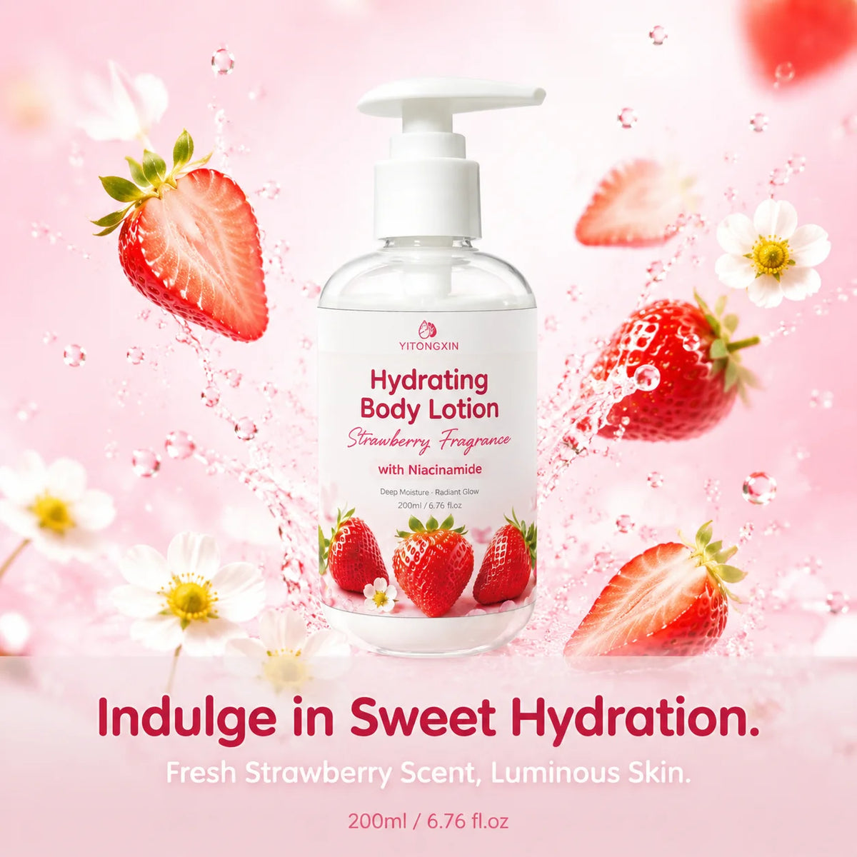 Strawberry Niacinamide Body Lotion – Deep Moisture 200ml