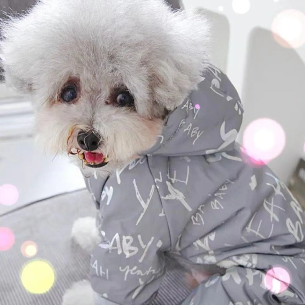 Waterproof Winter Dog Jumpsuit | Fleece Hoodie Overalls S–XXL
