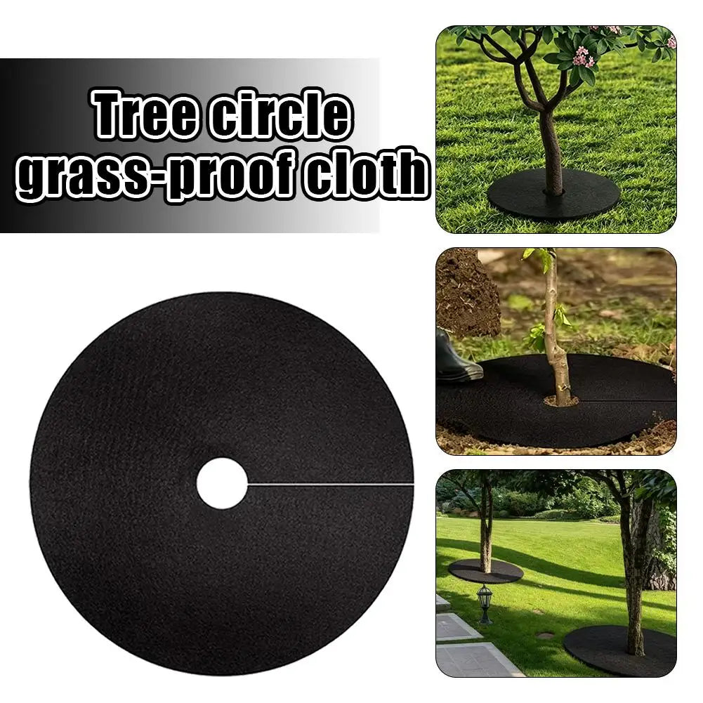 Non-Woven Tree Mulch Ring Weed Control Mat 72–92cm | 1–5 Pack