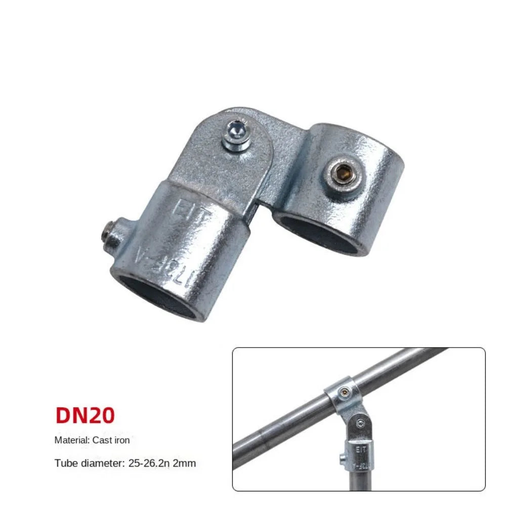 Aluminum Alloy Circular Pipe Connector 20mm 25mm Frame Fastener