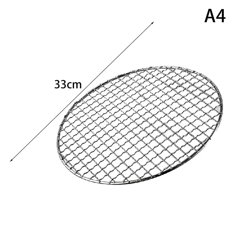 Stainless Steel Round Grill Net | BBQ & Camping Grid 25–40cm