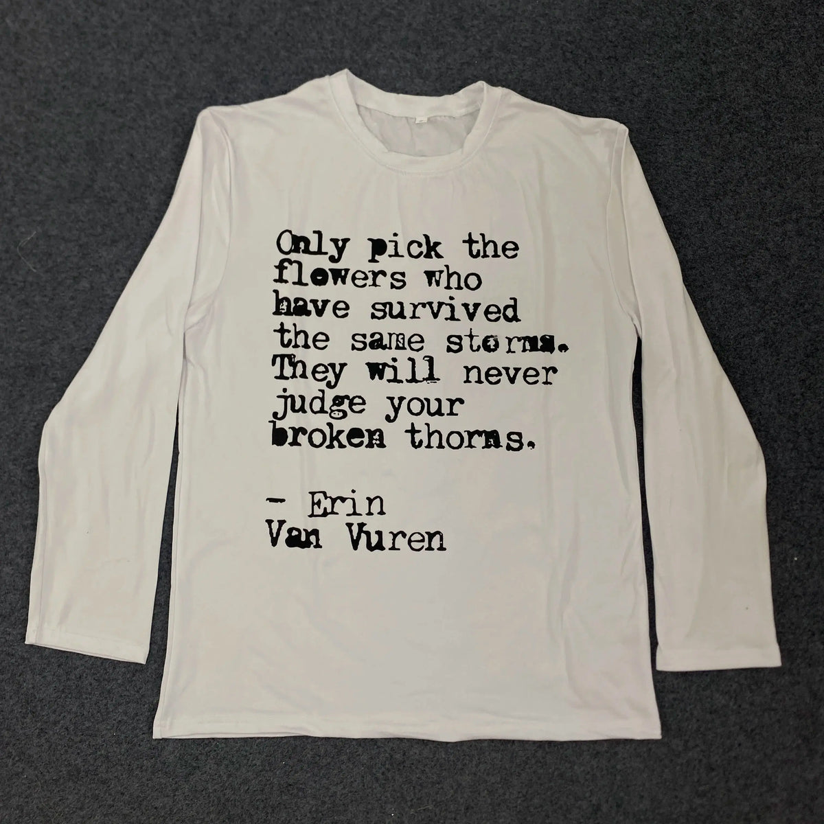 Y2K Long Sleeve Crop Top – Gothic Harajuku Streetwear Tee