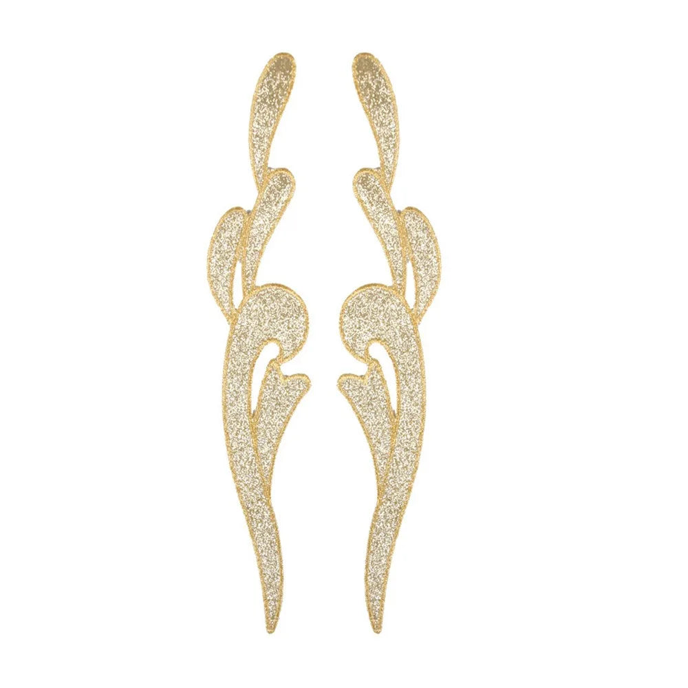 Baroque Gold & Silver Sequin Embroidery Appliqué Patches – 2 Pack